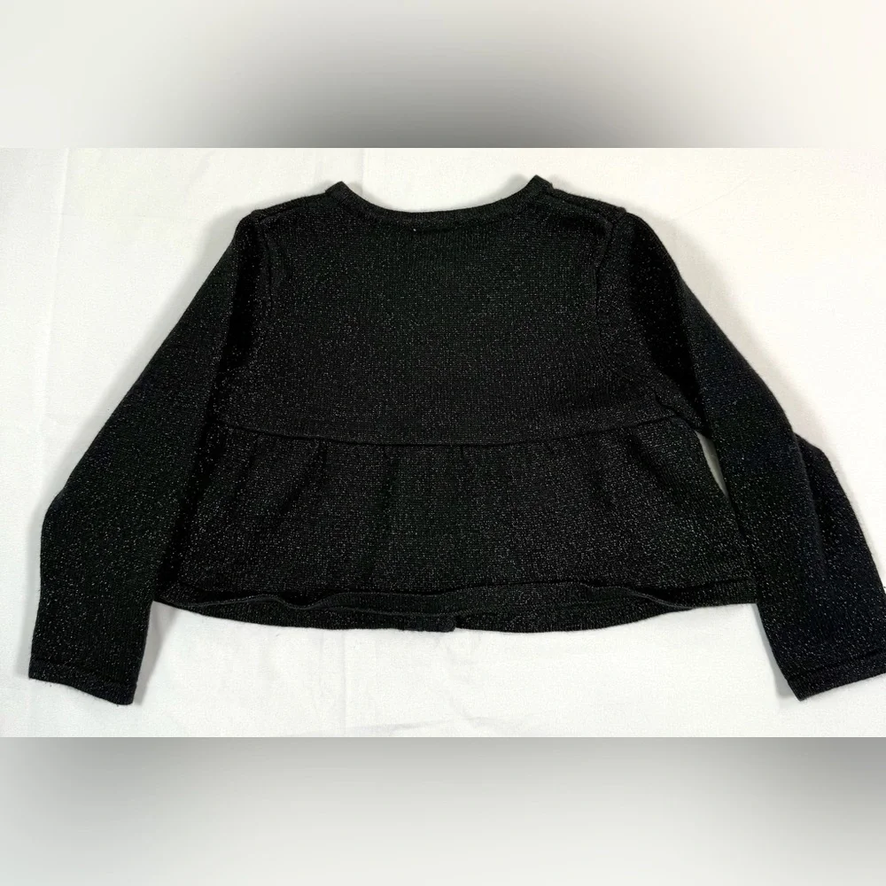 GYMBOREE Baby Girls' Black Glitter Sparkly Peplum Cardigan Sweater‎ Size 18-24M